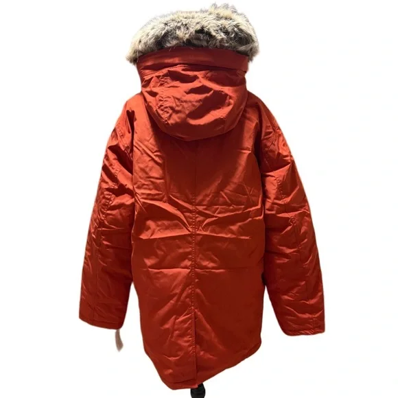 London Fog Vibrant Orange Hooded Jacket - Picture 5 of 10